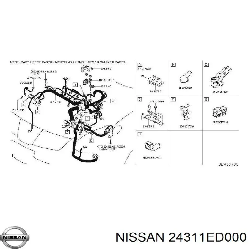 Caja fusibles Nissan/Infiniti 24311ED000 precio, desde 121,18 EUR