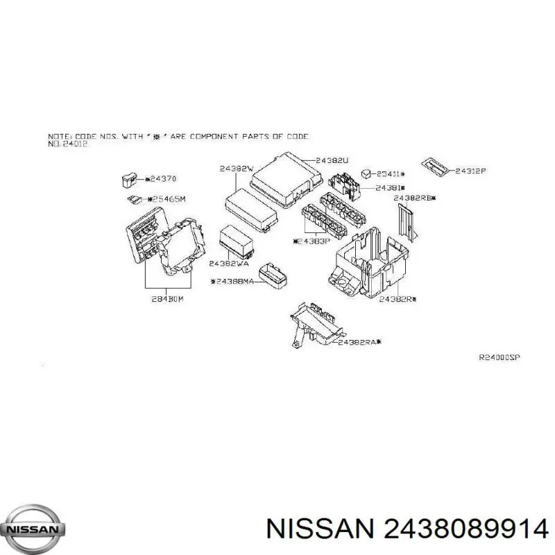 Carcasa de la caja de fusibles Nissan/Infiniti 2438089914 precio, desde 60,98 EUR