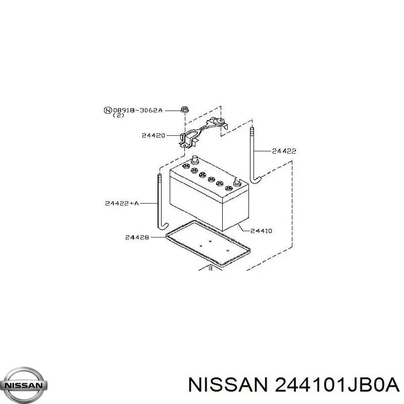 Comprar 244101JB0A Nissan/Infiniti Batería de coche