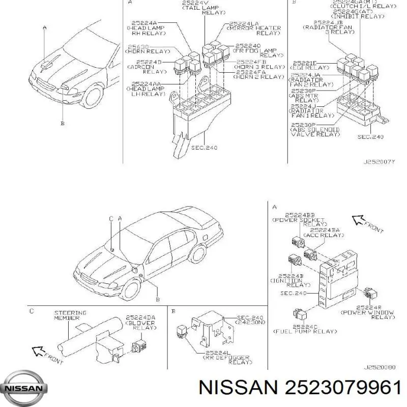 Relé eléctrico multifuncional Nissan/Infiniti 2523079961 precio, desde 34,85 EUR