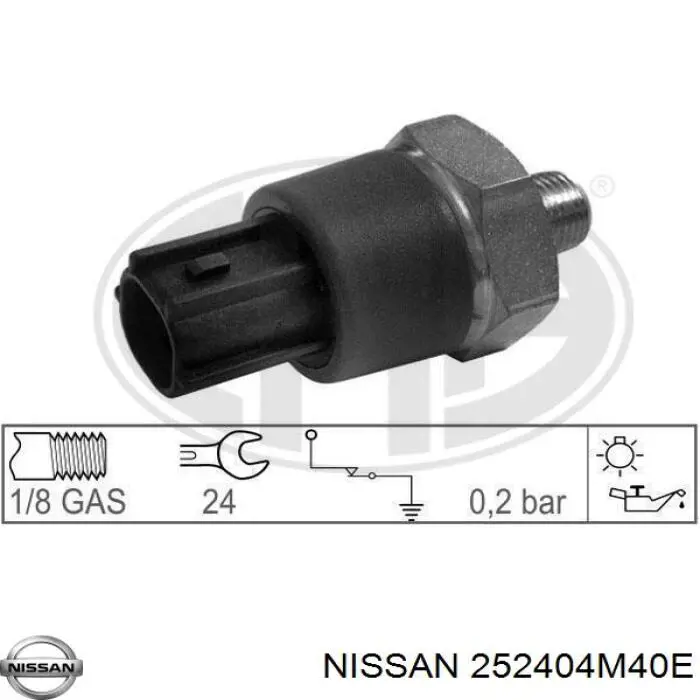 Manómetro de presión de aceite Nissan/Infiniti 252404M40E precio, desde 7,28 EUR
