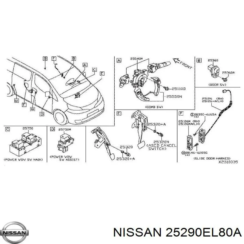 Botón de emergencia Nissan Tiida hatchback (C11X) (2004 - 2014) precio, desde 65,18 EUR