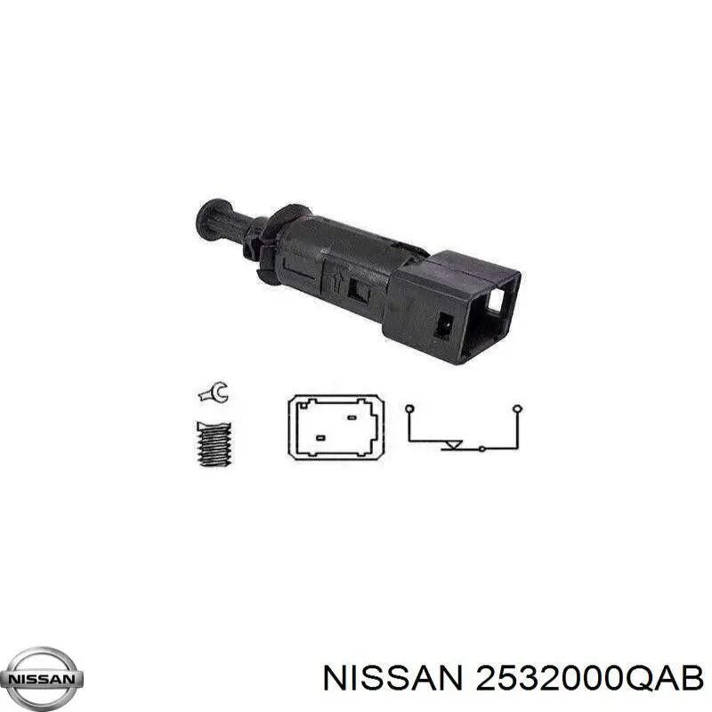 2532000QAB Nissan interruptor luz de freno