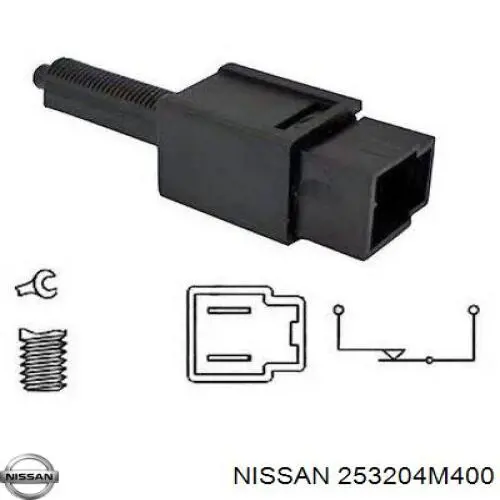 253204M400 Nissan interruptor luz de freno