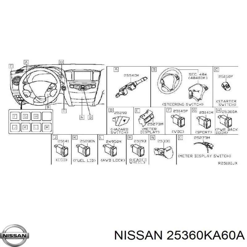 25360KA60A Nissan