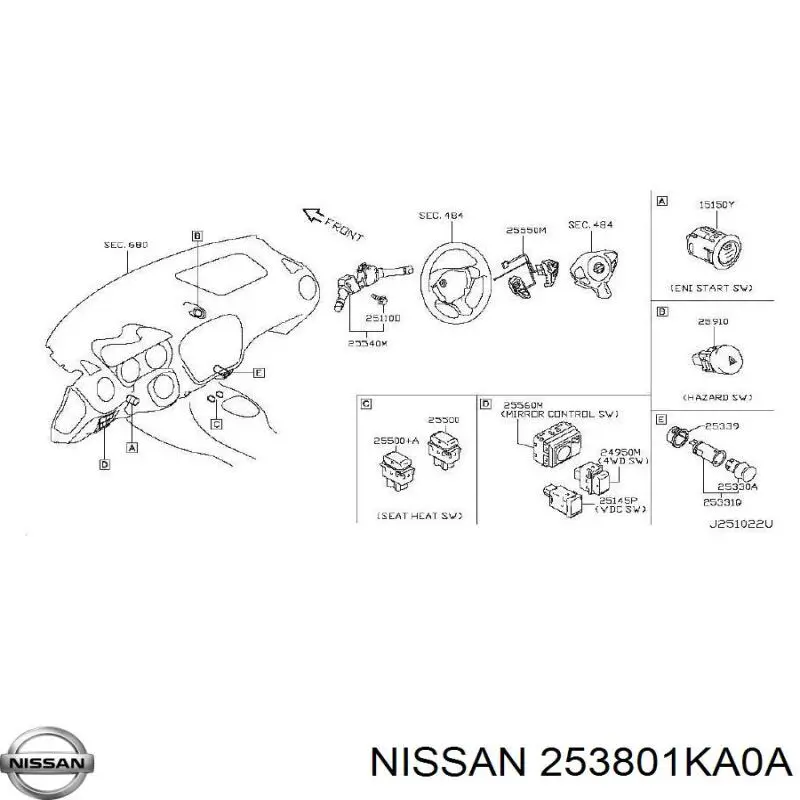 253801KA0A Nissan