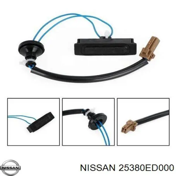 Botón, interruptor, tapa de maletero. para Nissan Tiida (C11X)