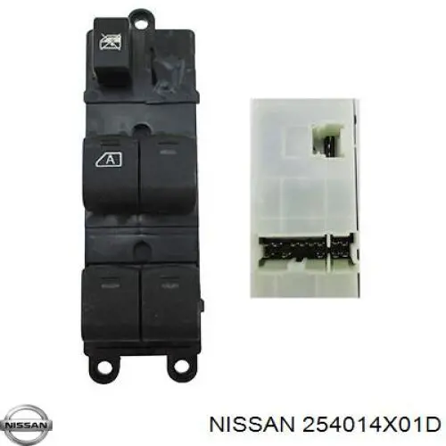 Comprar 254014X01D Nissan/Infiniti Interruptor de elevalunas delantera izquierda