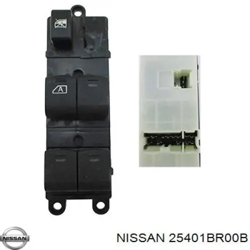 25401BR00B Nissan/Infiniti Unidad de control de elevalunas delantera izquierda