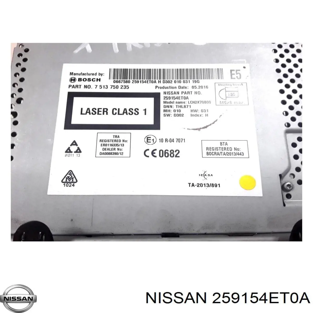 Radio AM/FM universal Nissan/Infiniti 259154ET0A precio, desde 357,19 EUR