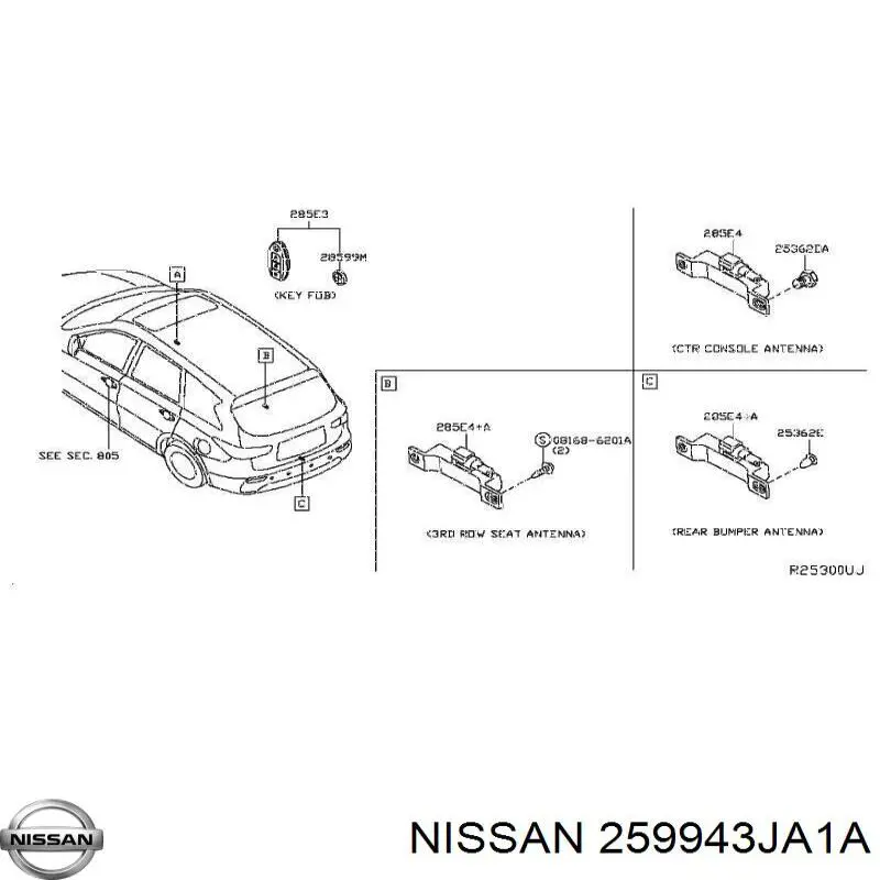 Sensor De Alarma De Estacionamiento(packtronic) Delantero/Trasero Central para Infiniti QX60 (L50HV)