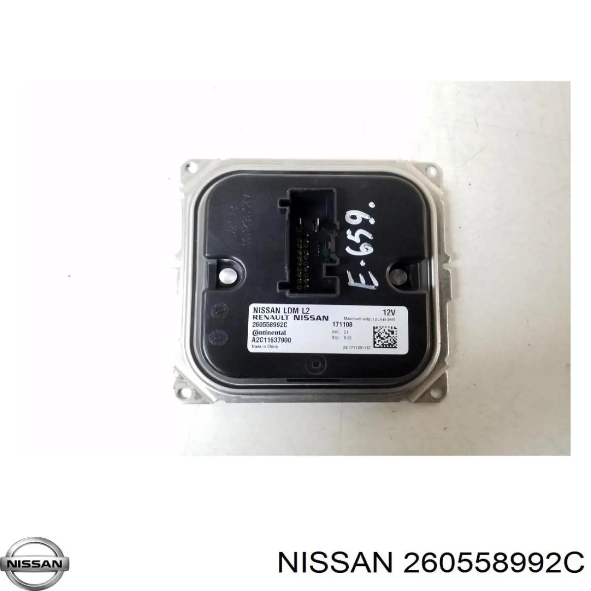 Comprar 260558992C Nissan/Infiniti Módulo de control de luces de faros (ECU)