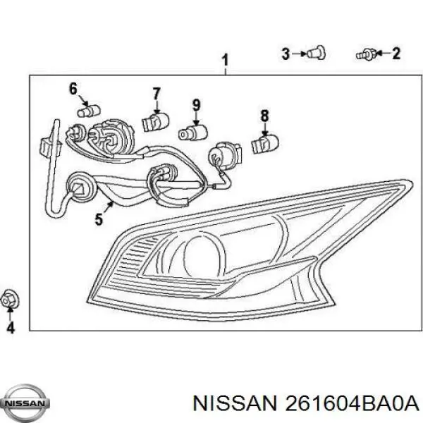 Luz intermitente del espejo retrovisor derecho Nissan/Infiniti 261604BA0A precio, desde 32,81 EUR