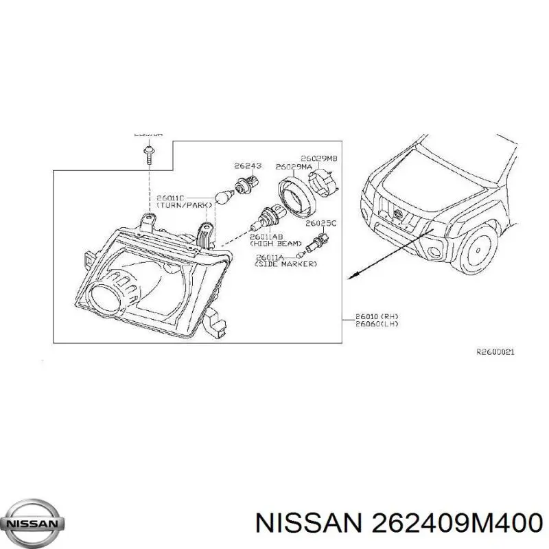  Nissan/Infiniti 262409M400 precio, desde 24,56 EUR