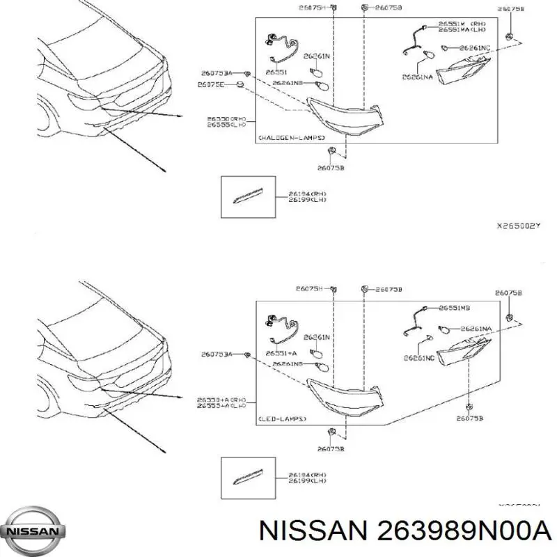  Nissan/Infiniti 263989N00A precio, desde 5,39 EUR