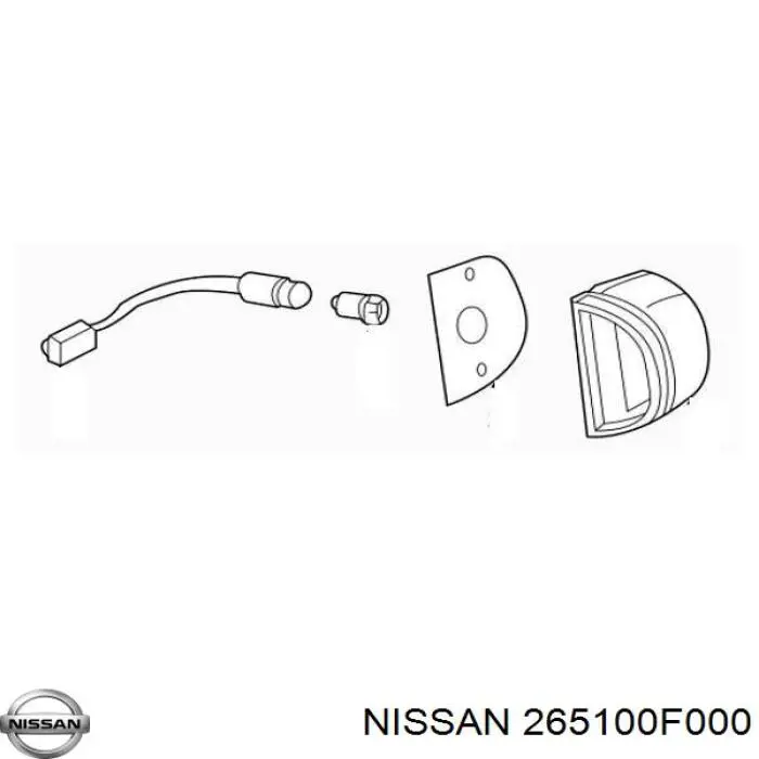 Luz de matrícula para Nissan Terrano (R20)