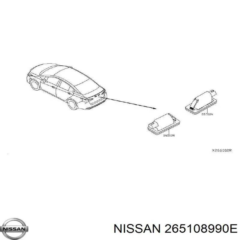 Comprar 265108990E Nissan/Infiniti Luz matricula