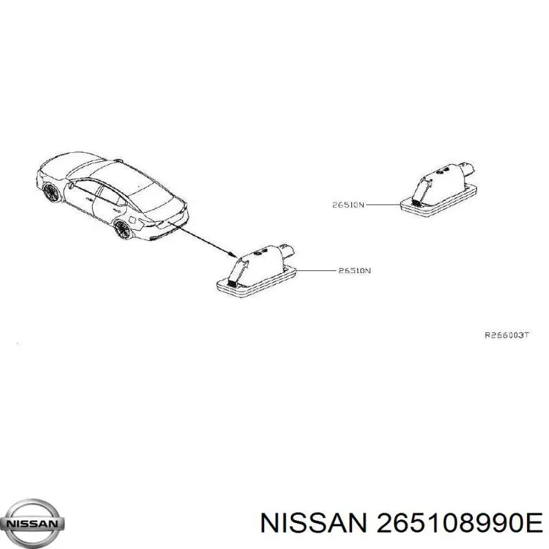 Luz matricula 265108990E Nissan/Infiniti