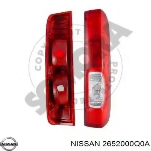Piloto trasero derecho Nissan/Infiniti 2652000Q0A precio, desde 84,22 EUR