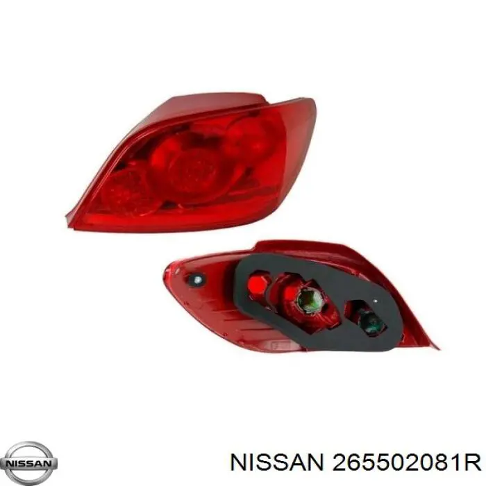 265502081R Nissan piloto posterior derecho