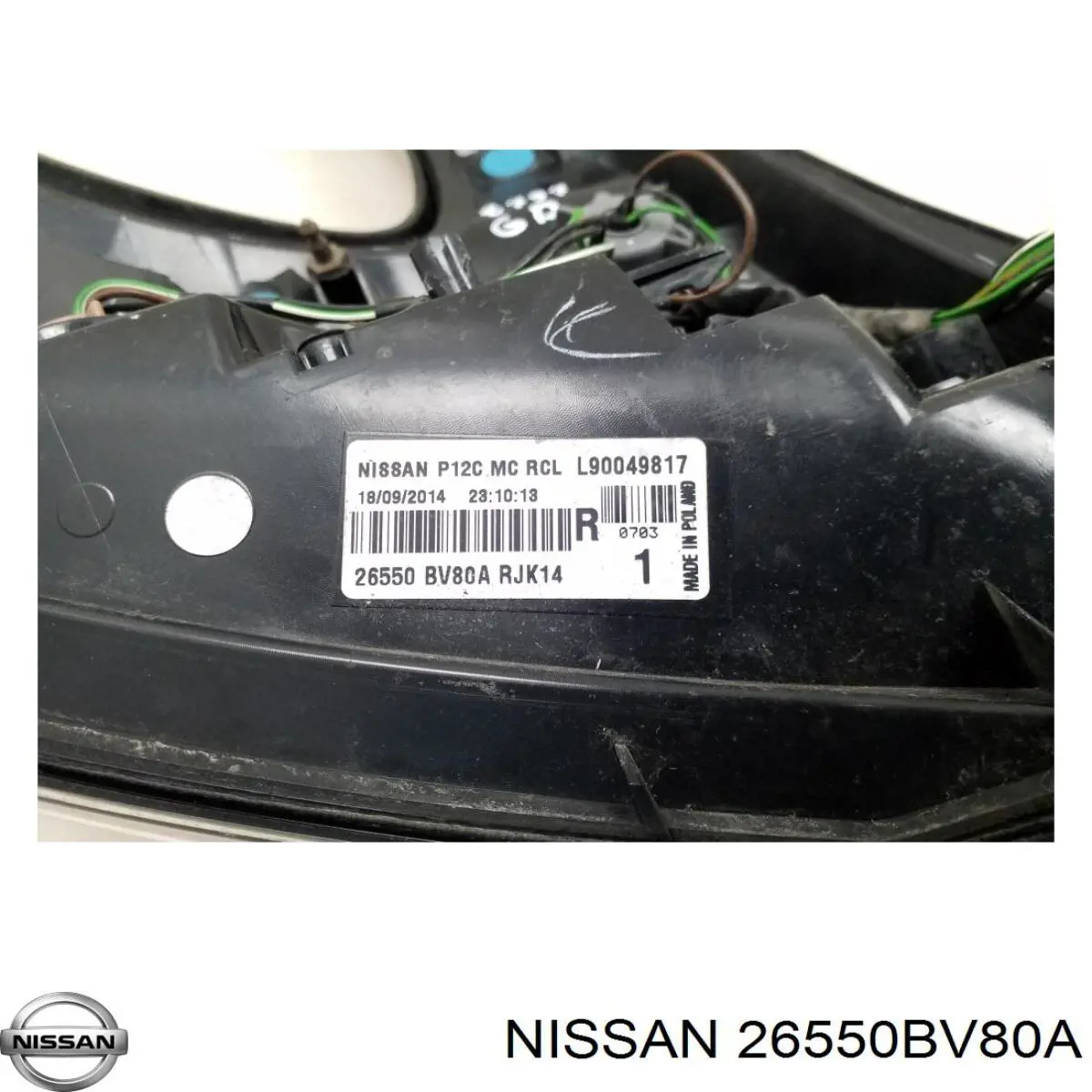 Comprar 26550BV80A Nissan/Infiniti Piloto trasero derecho