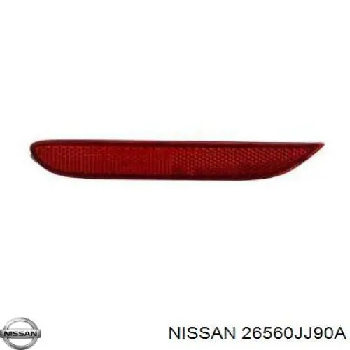 Comprar 26560JJ90A Nissan/Infiniti Reflector del parachoques trasero derecho