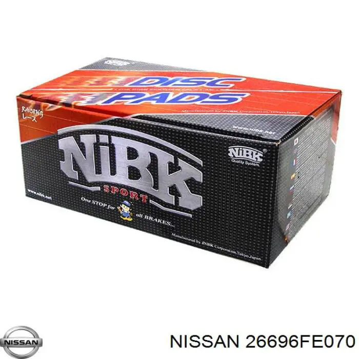 26696FE070 Nissan pastillas de freno traseras