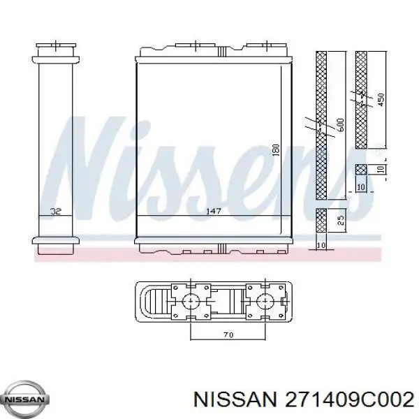 Radiador de calefacción Nissan Vanette Cargo bus (C23) (1995 - 2001) precio, desde 250,19 EUR