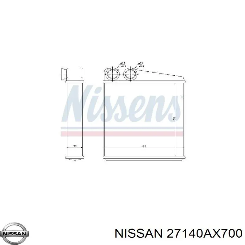 Radiador de calefacción Nissan/Infiniti 27140AX700 precio, desde 33,24 EUR