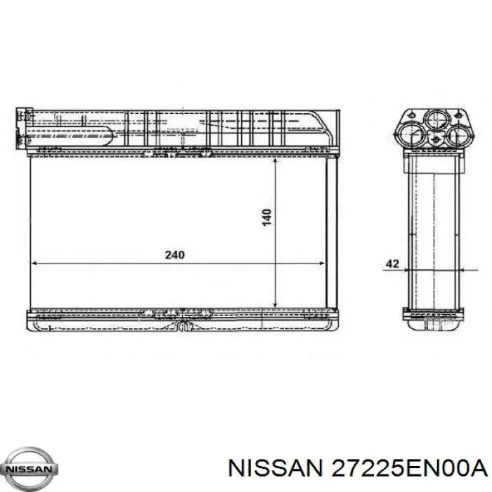 27225EN00A Nissan motor eléctrico, ventilador habitáculo