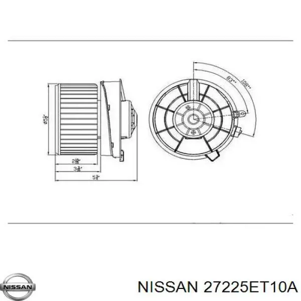 27225ET10A Nissan motor eléctrico, ventilador habitáculo