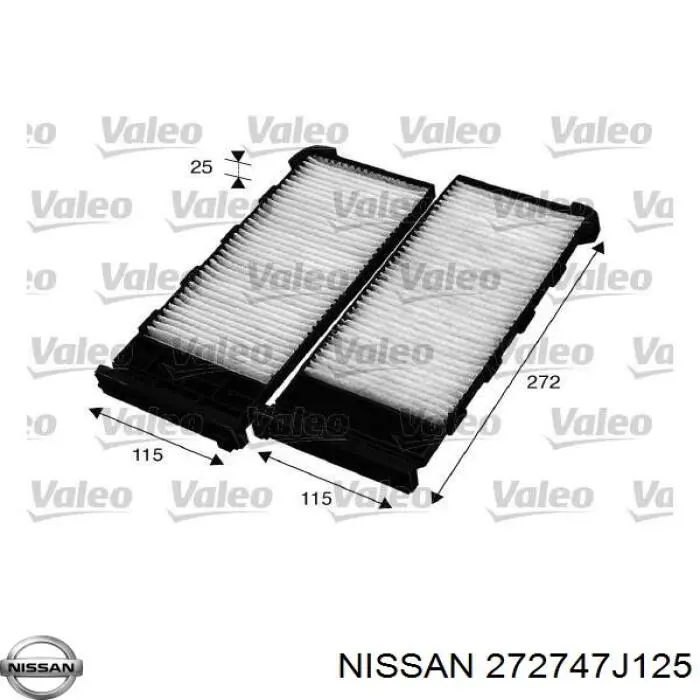 272747J125 Nissan filtro de habitáculo