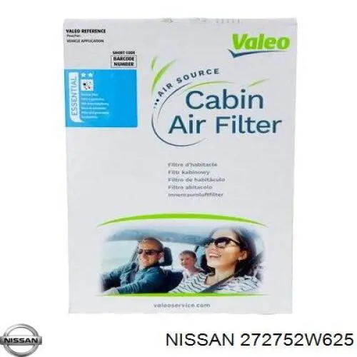 272752W625 Nissan filtro habitáculo