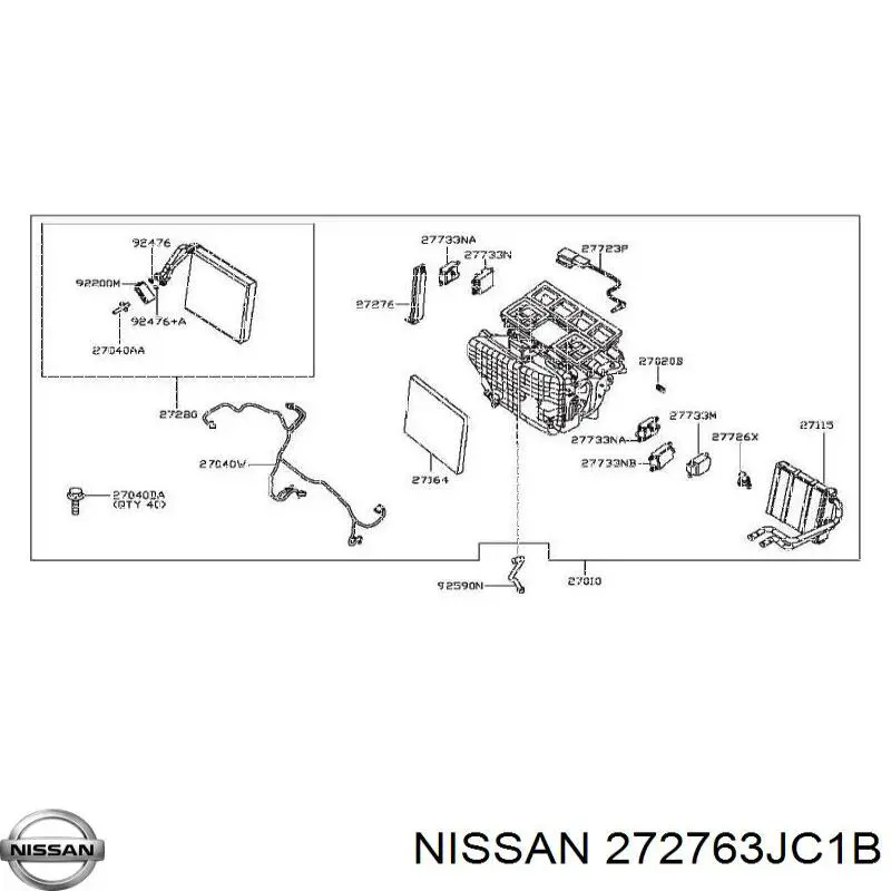 Filtro de cabina Nissan/Infiniti 272763JC1B precio, desde 12,18 EUR