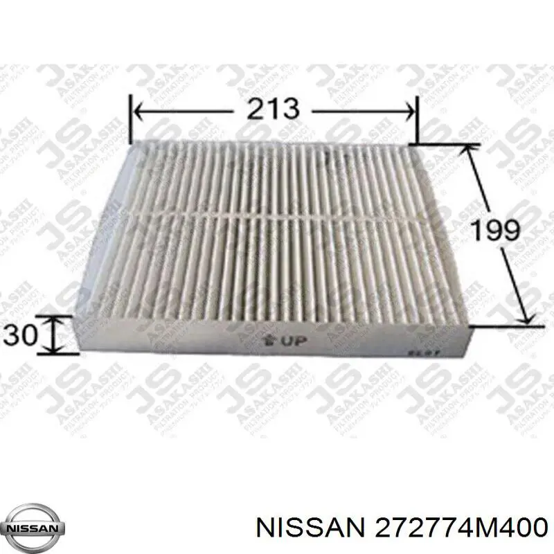 272774M400 Nissan filtro habitáculo