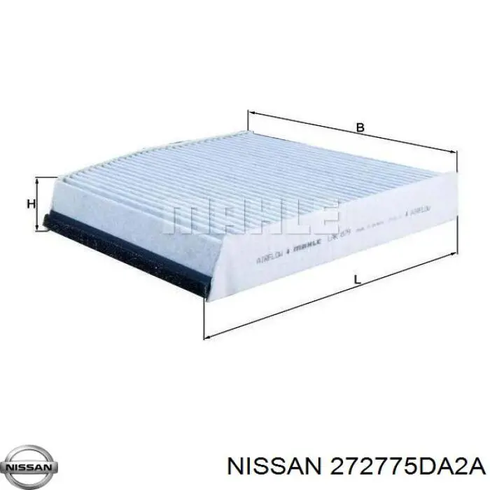 Filtro de habitáculo 272775DA2A Nissan/Infiniti