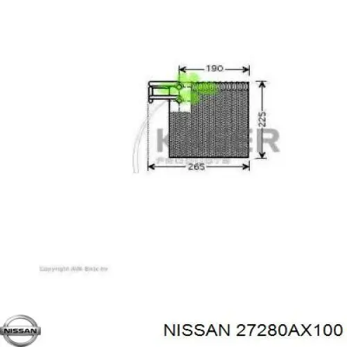 Evaporador de aire acondicionado Nissan/Infiniti 27280AX100 precio, desde 111,21 EUR