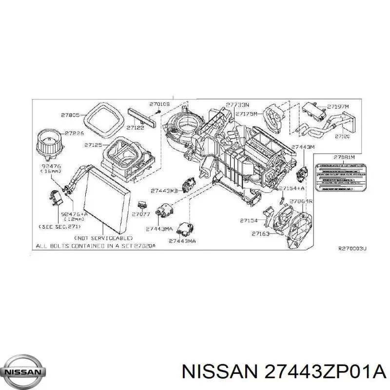 Actuador de compuerta del calefacción para Nissan Navara NP300 III D40