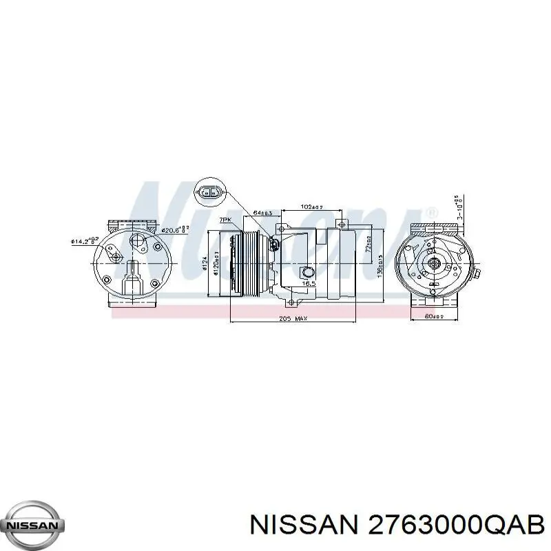 Compresor de aire acondicionado DCK1462 Diederichs