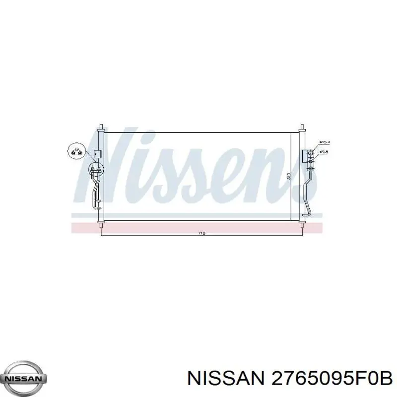 2765095F0B Nissan/Infiniti Radiador de aire acondicionado