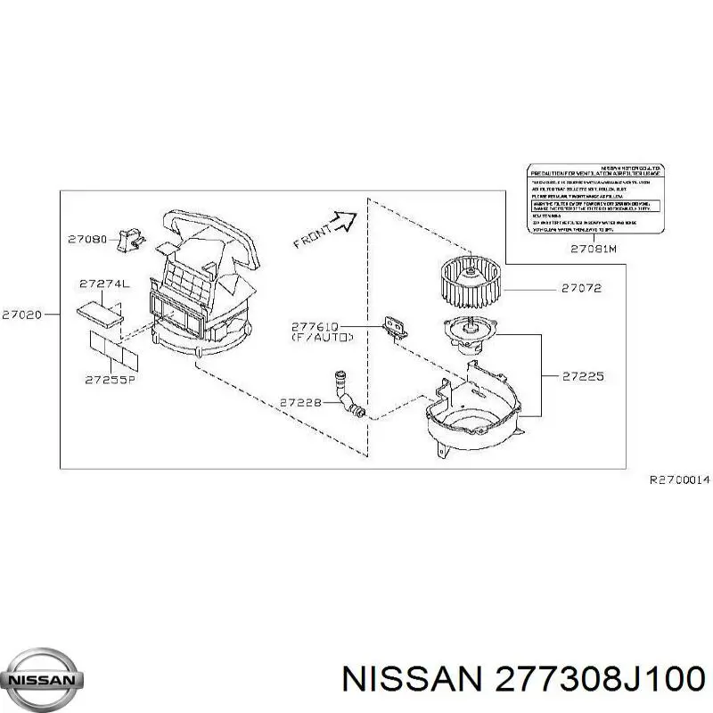  Nissan/Infiniti 277308J100 precio, desde 178,54 EUR
