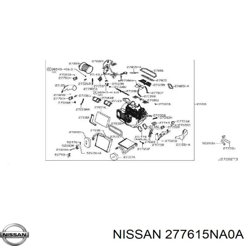 277615NA0A Nissan/Infiniti Resistencia de calefacción