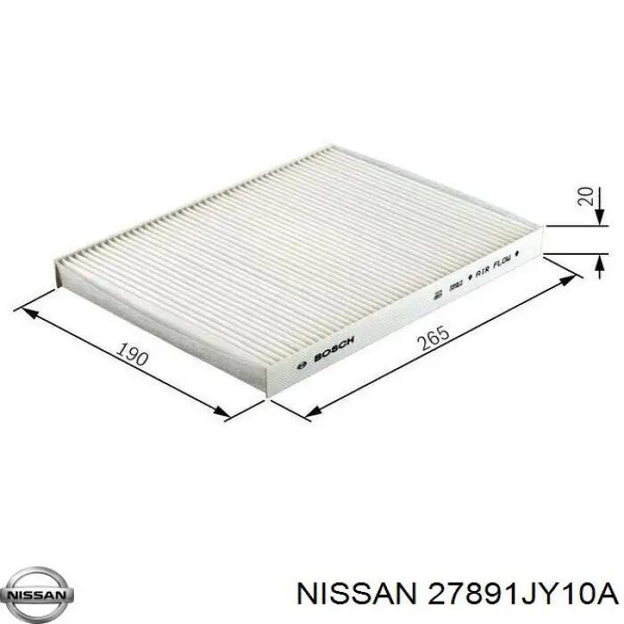 27891JY10A Nissan filtro de habitáculo