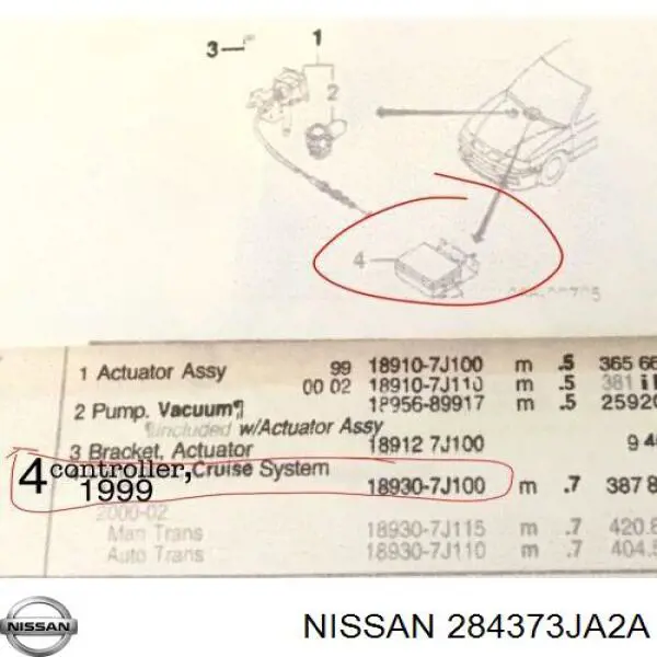 284373JA2A Nissan