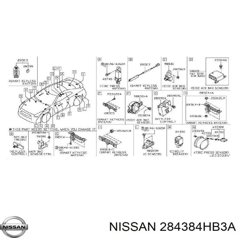 Sensor De Alarma De Estacionamiento(packtronic) Delantero/Trasero Central para Nissan Q60 (V37)