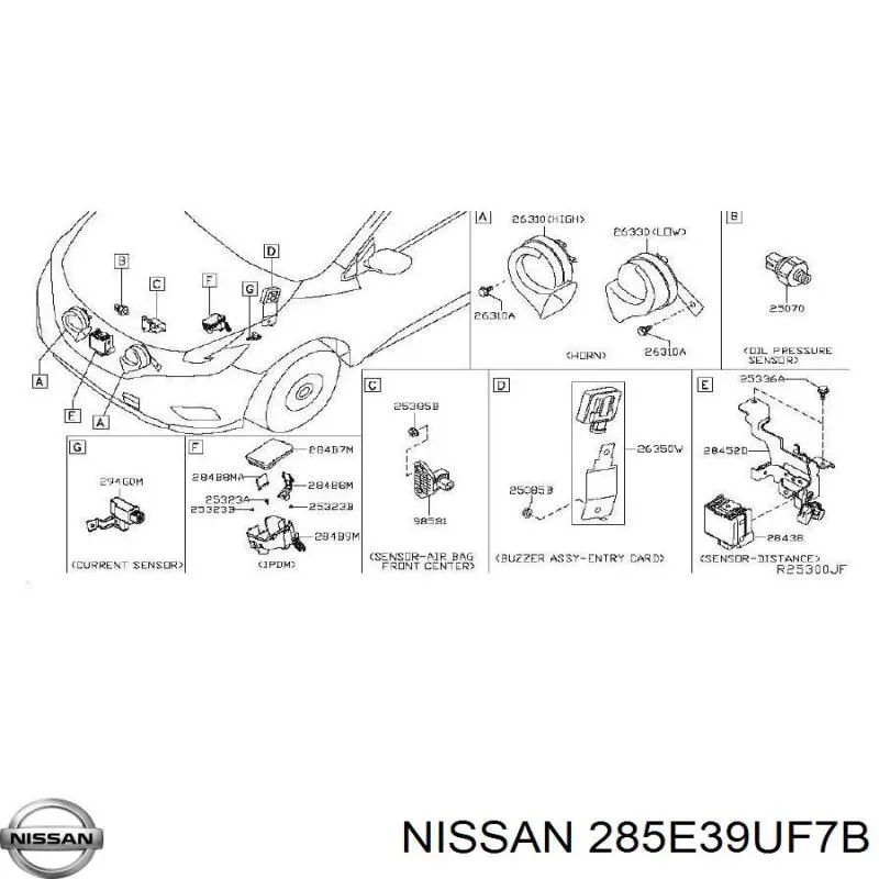 285E39UF7B Nissan