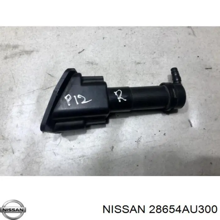 28654AU300 Nissan tobera de agua regadora, lavado de faros, delantera derecha