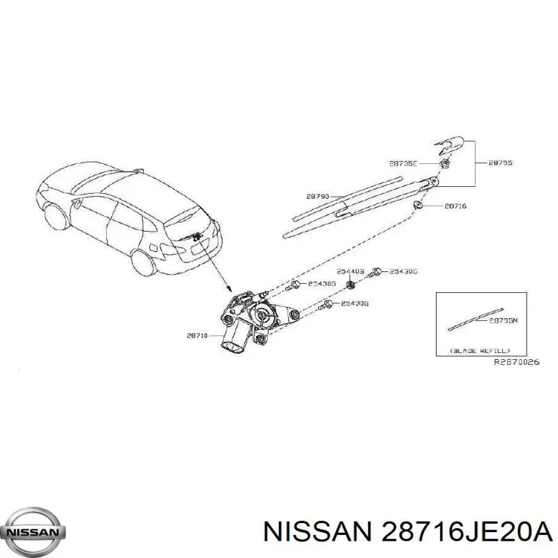  Nissan/Infiniti 28716JE20A precio, desde 12,52 EUR