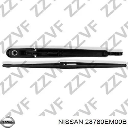 28780EM00B Nissan brazo del limpiaparabrisas, trasero