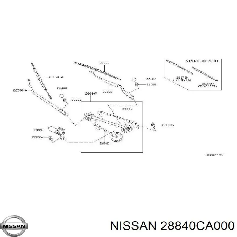 Trapezio del limpiaparabrisas Nissan Murano SUV (Z50) (2004 - 2008) precio, desde 132,58 EUR